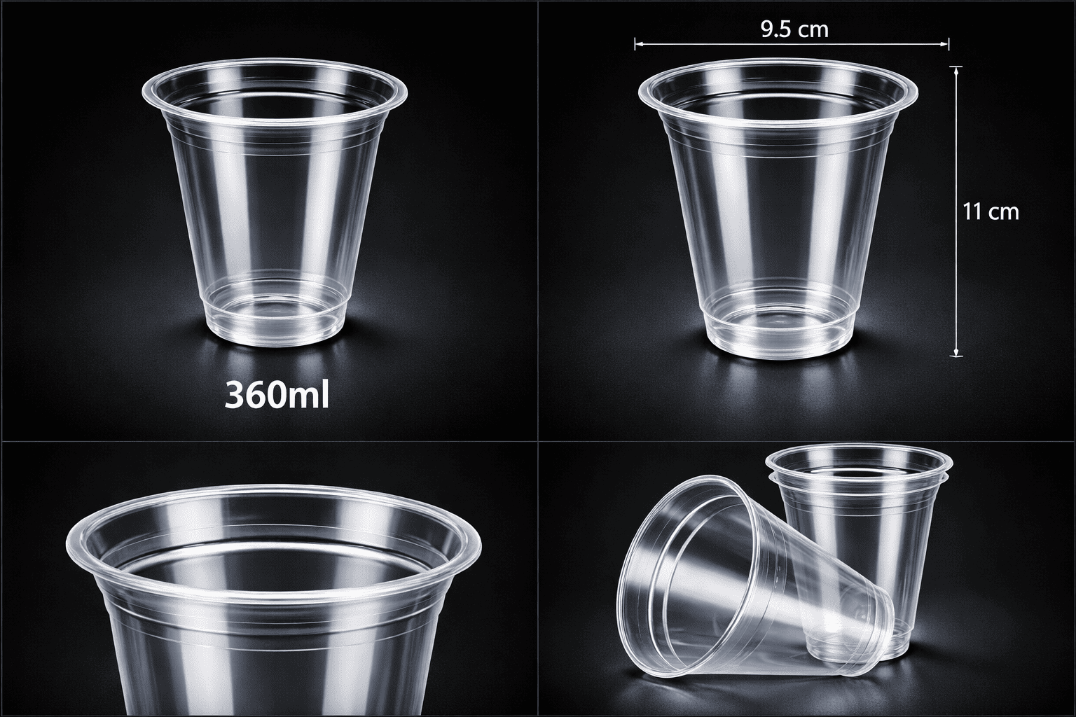 VASOS PLASTICOS DE 12 OZ 360 ML RESISTENTE PARA BEBIDAS