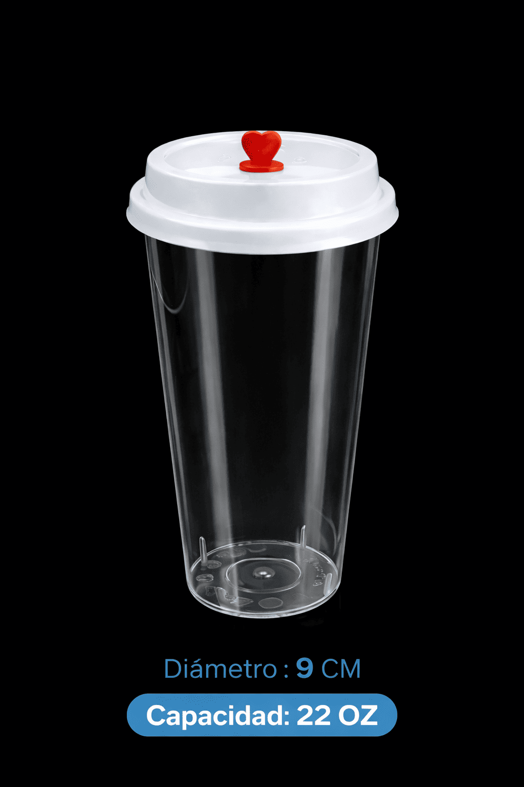 VASO PREMIUM EXTRA GRUESO 22 OZ CON TAPA– ULTRA RESISTENTE