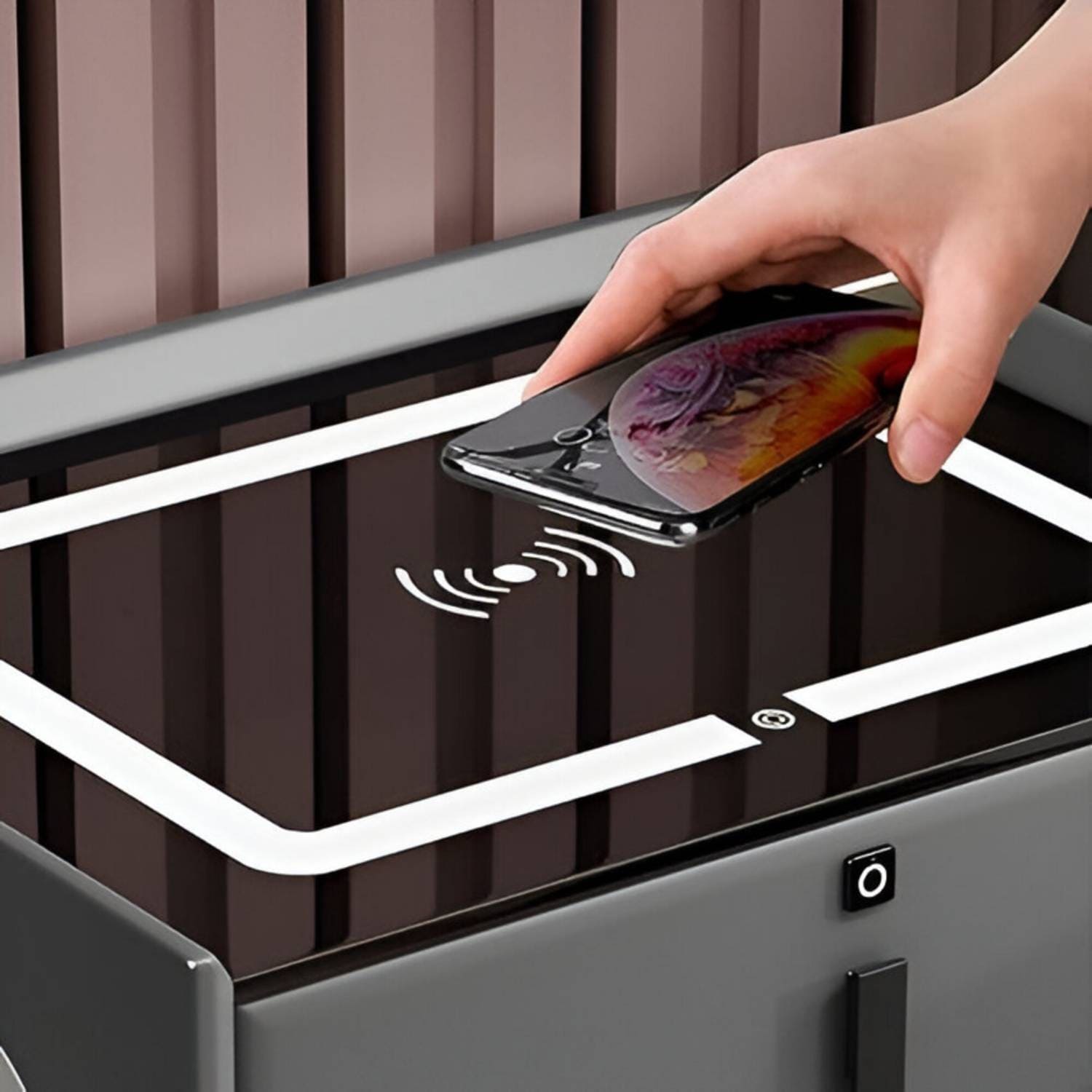 MESA DE NOCHE SMART 3 CAJONES CON BLUETOOTH