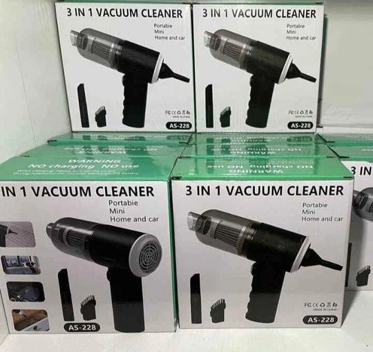 MINI ASPIRADORA PORTÁTIL 3 EN 1 PARA HOGAR Y CARRO RECARGABLE