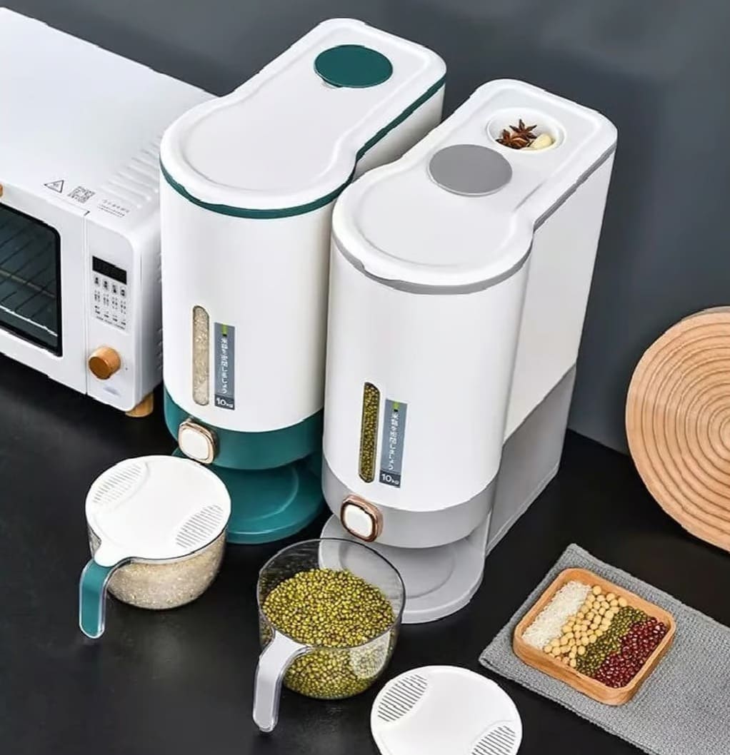 DISPENSADOR DE ARROZ Y GRANOS DE 10 KG