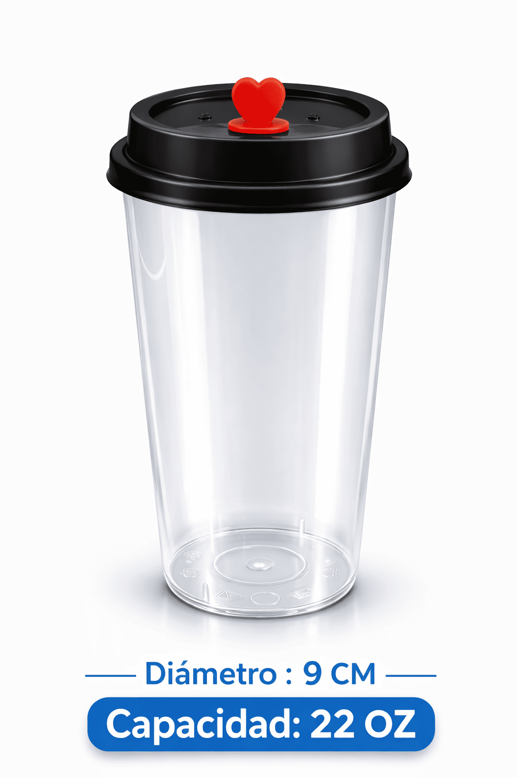 VASO PREMIUM EXTRA GRUESO 22 OZ CON TAPA– ULTRA RESISTENTE